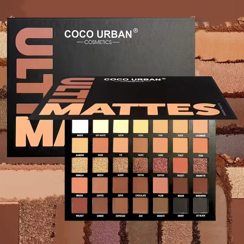 Palette d'ombres à paupières 35 couleurs, plaque de maquillage mate scintillante, poudre de couleur hautement colorée, ombre à paupières Durable, cosmétiques de maquillage