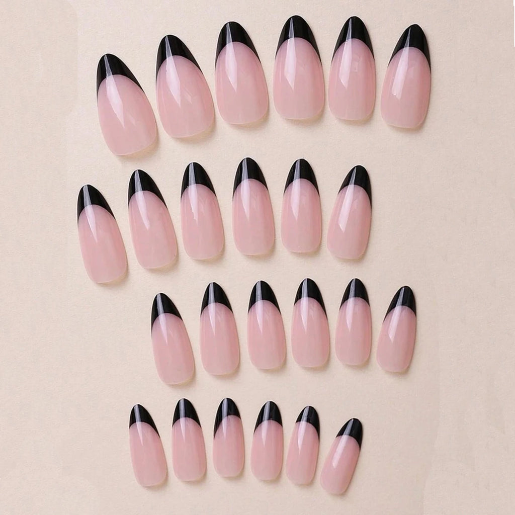 Faux ongles moyens avec pendentif à nœud 3d, 96 pièces, ongles acryliques en forme de cœur, strass, ongles pour femmes entièrement coupés