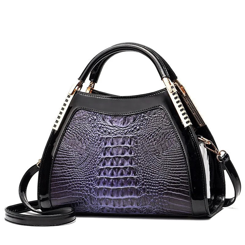 Nouveau sac à motif crocodile, grande capacité, sac tendance, portable, pour le travail / les déplacements, sac à bandoulière ou en travers du corps, sac de beauté élégant et à la mode.