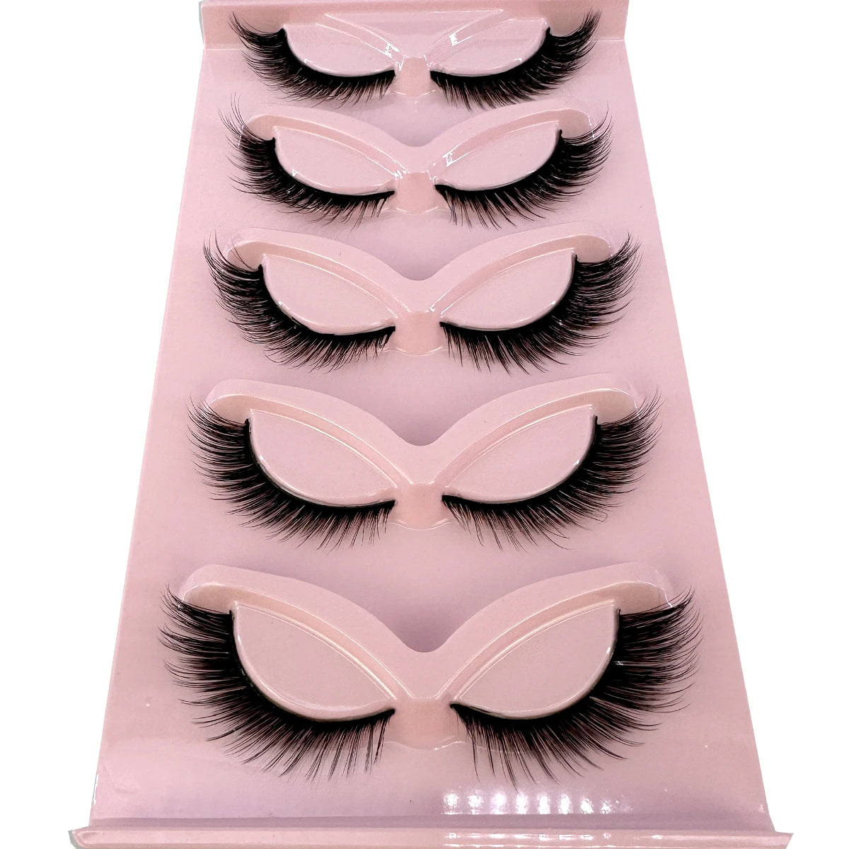Nouveau cils oeil de chat cils de vison 3D Curl ailé naturel réaliste extrémité en désordre oeil allongé épais faux cils doux faux cils