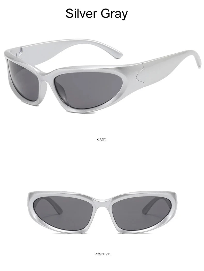 Lunettes de soleil carrées vintage pour femmes, lunettes de soleil de créateur de marque, nuances féminines, miroir rétro punk, petit cadre