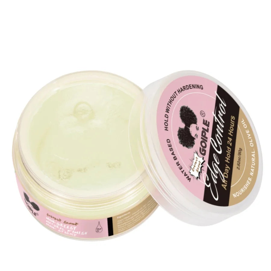 Gel de contrôle des bords à tenue supplémentaire, 80g, pour perruque 4c, 24 heures, Gel de contrôle longue durée, bord non gras, lissant, cire coiffante