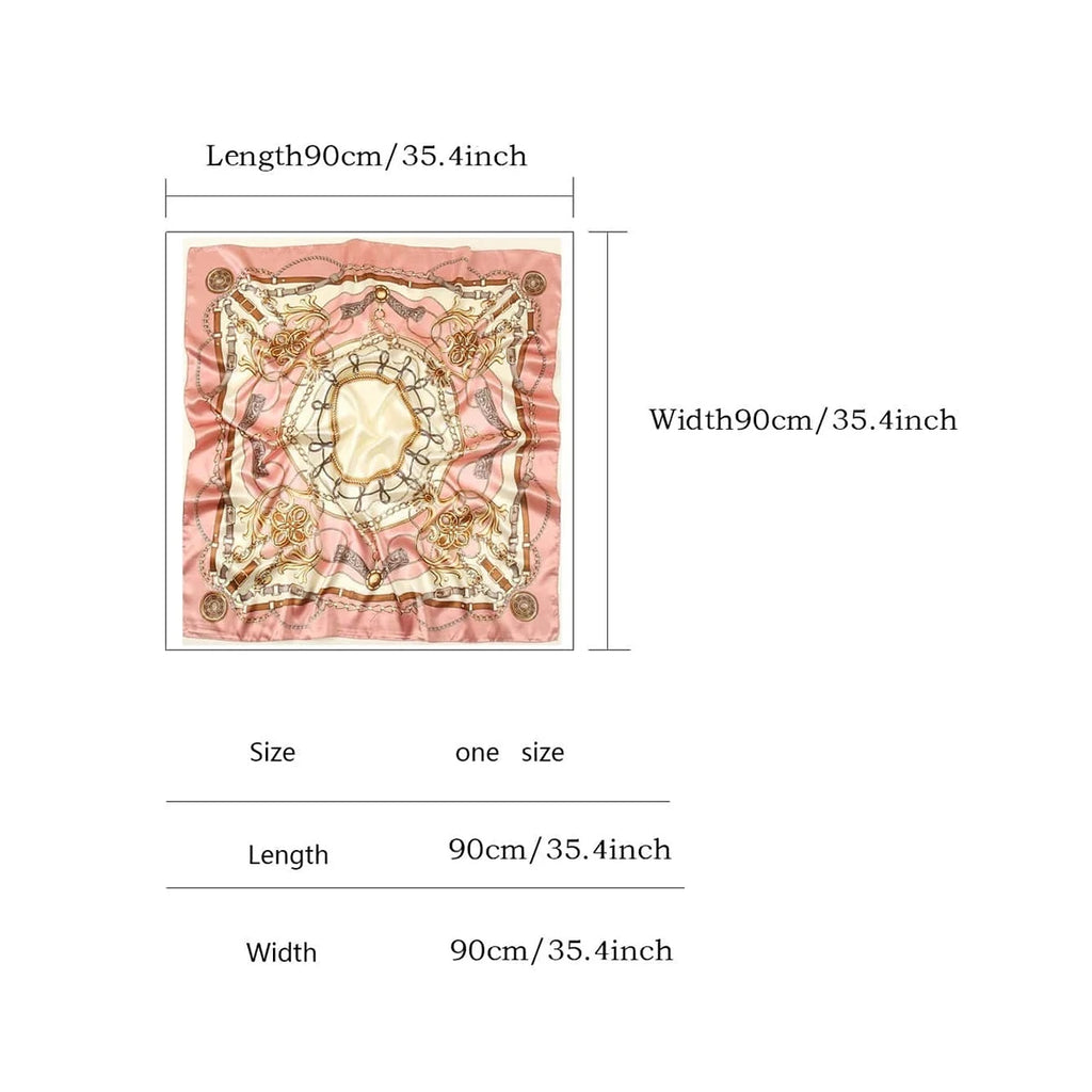 Foulard carré en soie pour femmes, nouveau Design de luxe, Style populaire, quatre saisons, protection solaire, foulard de plage, Hijab, 90x90CM