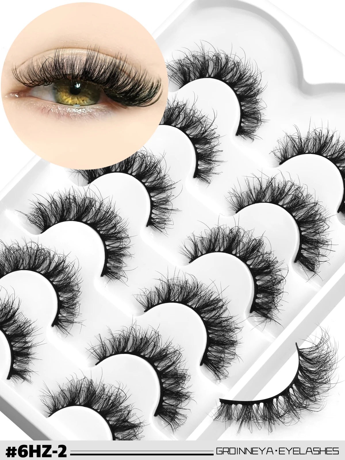 Faux cils effet œil de chat, légers et duveteux pour un regard intense et élégant. Bande de cils réutilisable au rendu naturel, idéale pour le maquillage quotidien ou les occasions spéciales