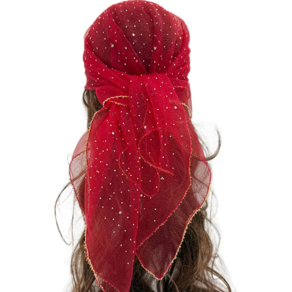 Bandana à paillettes colorées à la mode, écharpe de tête Ultra-fine et respirante, Protection solaire d'été, 80cm x 80cm