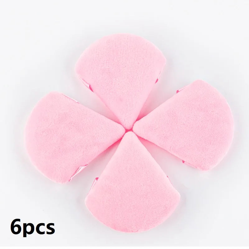 1/2/3/6 pièces Triangle velours poudre bouffée visage cosmétique beauté des yeux outil de maquillage éponge réutilisable lavable Mini bouffée de poudre accessoire