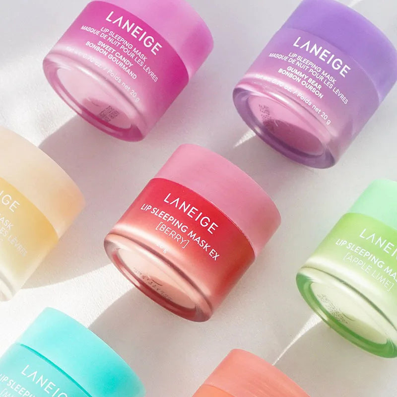 Baume à lèvres Laneige effet gloss saveur cannelle, fraise, chocolat et beignets, léger, hydratant, nourrissant et réparateur