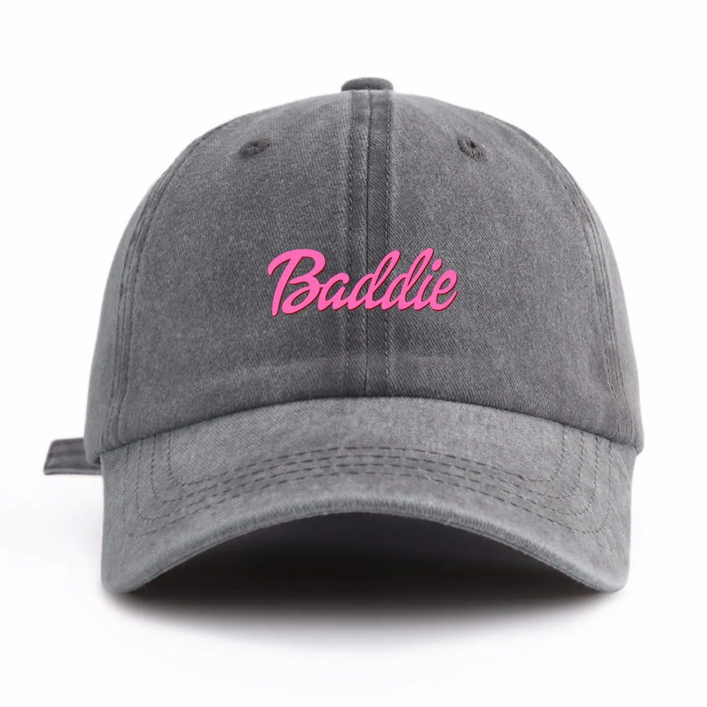 Casquette de Baseball délavée imprimée Baddie pour adultes, Style rétro minimaliste, décontracté, parfait comme cadeau, 1 pièce