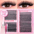 Kit de bouquets de faux cils 740/800 pièces – Longueurs mixtes pour extensions de cils ultra-légères et résistantes à l’eau. Permet de créer un look naturel pour le maquillage quotidien ou un effet glamour plus intense et sophistiqué.