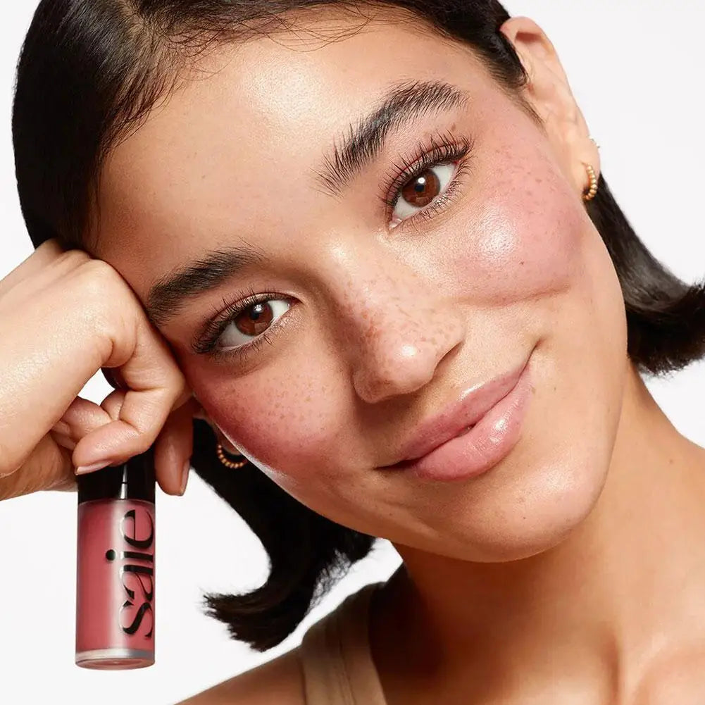 Saie Blush liquide, illuminateur, contouring, poudre scintillante, séchage rapide, non collant, maquillage naturel du visage, texture douce