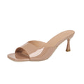 Mules tendance à bout ouvert style bouche de poisson, chaussures d’été confortables et élégantes. Sandales sexy à talons aiguilles et bout ouvert, parfaites pour le bureau, les occasions habillées et les tenues raffinées pour femme.
