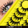 Lasvirey Cils œil de chat, style manga, faux cils 3D en vison, doux, croisés, fins, naturels, ailés, allongés, maquillage