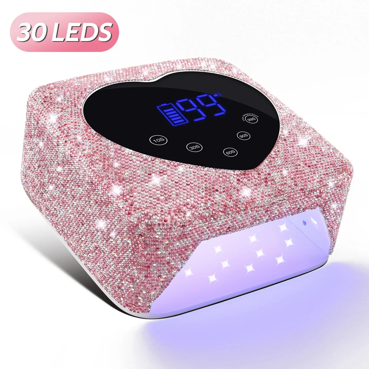 Lampe UV à ongles sans fil rechargeable, 30 LED, sèche-ongles avec 5 réglages de minuterie, cabine UV pour manucure, lumière de salon pour ongles, outils de salon de manucure.
