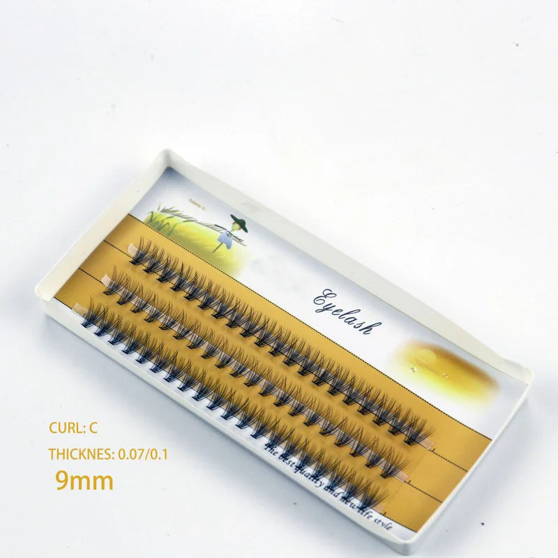 1 Boîte/60 Bouquets de Cils en Vison Naturels 3D Russes, Extensions de Cils Individuels 10D, Outil de Maquillage pour Cils en Grappe, Vente en Gros