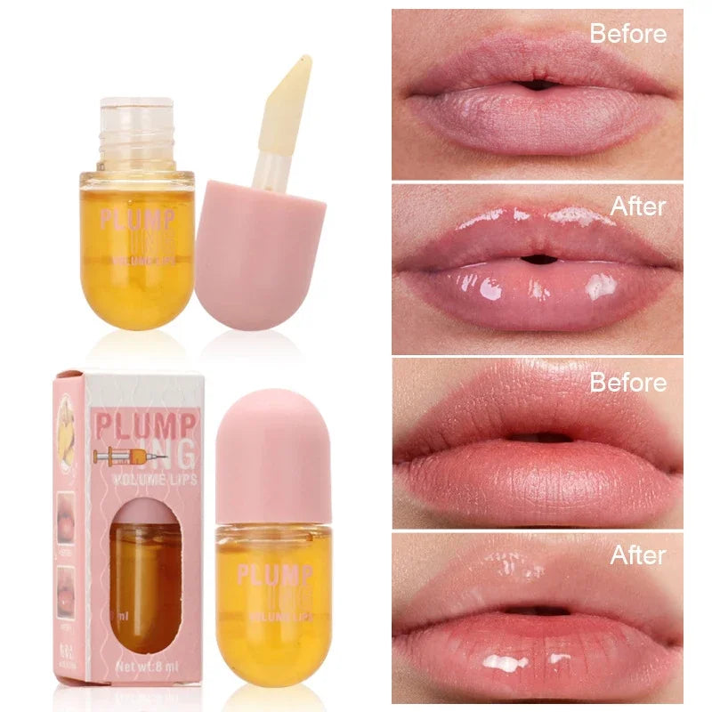 Huile repulpante longue durée pour les lèvres, rehausseur de Volume instantané, sérum au collagène, brillant à lèvres, cosmétique Sexy, augmente le Volume