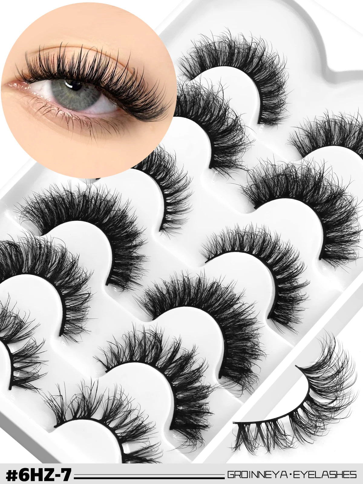 Faux cils effet œil de chat, légers et duveteux pour un regard intense et élégant. Bande de cils réutilisable au rendu naturel, idéale pour le maquillage quotidien ou les occasions spéciales