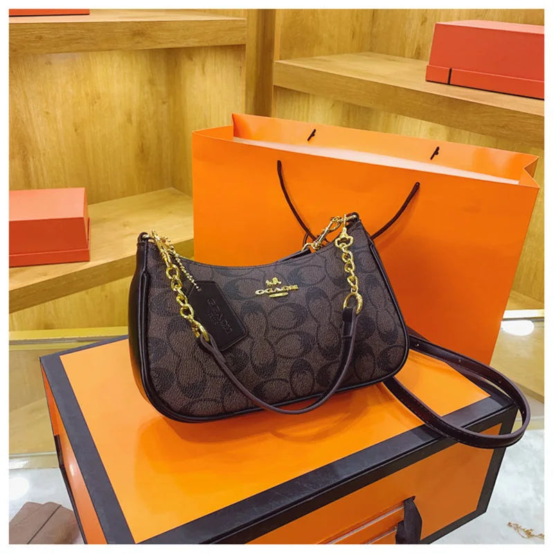 Sacs à chaîne pour femmes, sac à main en PVC à imprimé géométrique, sac à bandoulière, sac sous le bras pour femmes, adapté aux tenues quotidiennes