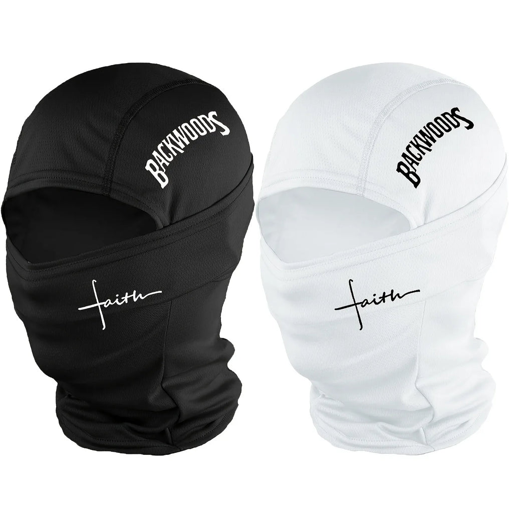 1 pièce/2 pièces/3 pièces en option-BackWOODS imprimé cagoule chapeau coupe-vent anti-poussière respirant-unisexe sports de plein air masque complet