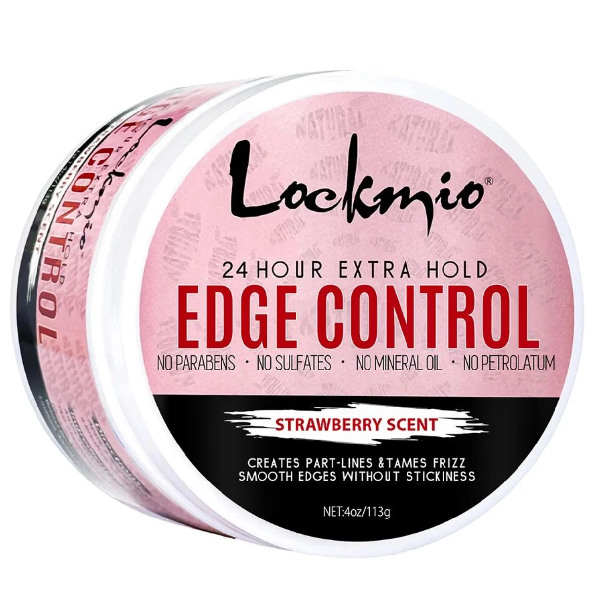 Cire coiffante LOCKMIO 4oz pour femmes, gel fixateur pour franges, crème de finition pour cheveux naturels 4C et perruques, pommade coiffante pour la ligne des cheveux