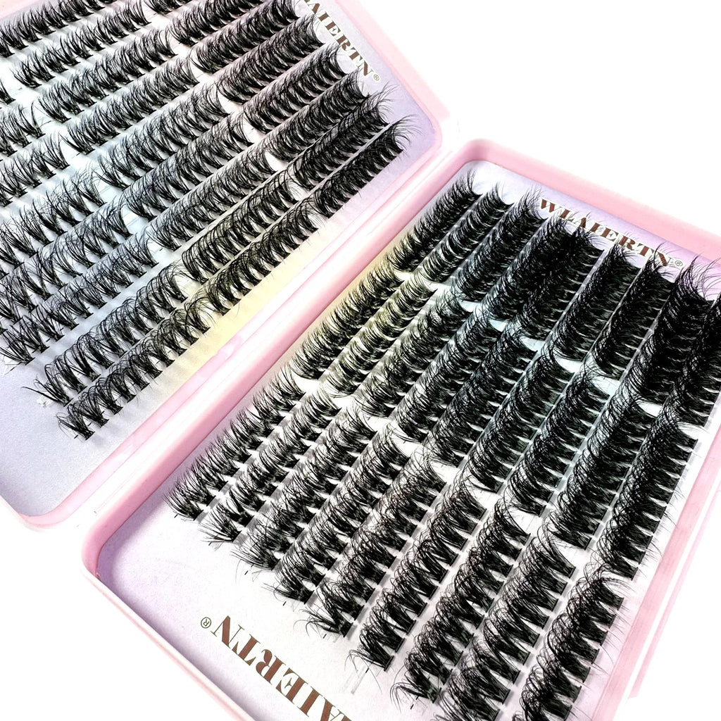 Extension de Faux-Cils en Vison Naturel Mixte Courbés C, Bande Russe 3D, Outil de Maquillage Personnel, 9-16mm, 540