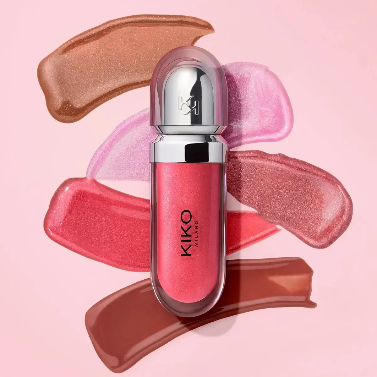 Kiko Original Gloss à lèvres effet miroir 3D, waterproof, longue tenue et anti-transfert, couleur douce couleur pâte de haricot, rouge brillant fin et charmant