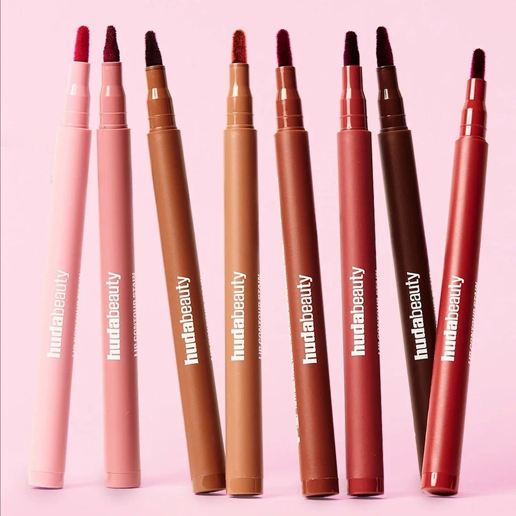 Crayon à lèvres HudaBeauty velours marron, couleur chair, mat, imperméable, tasse antiadhésive, rouge cerise, stylo de Contour des lèvres, maquillage pour femmes