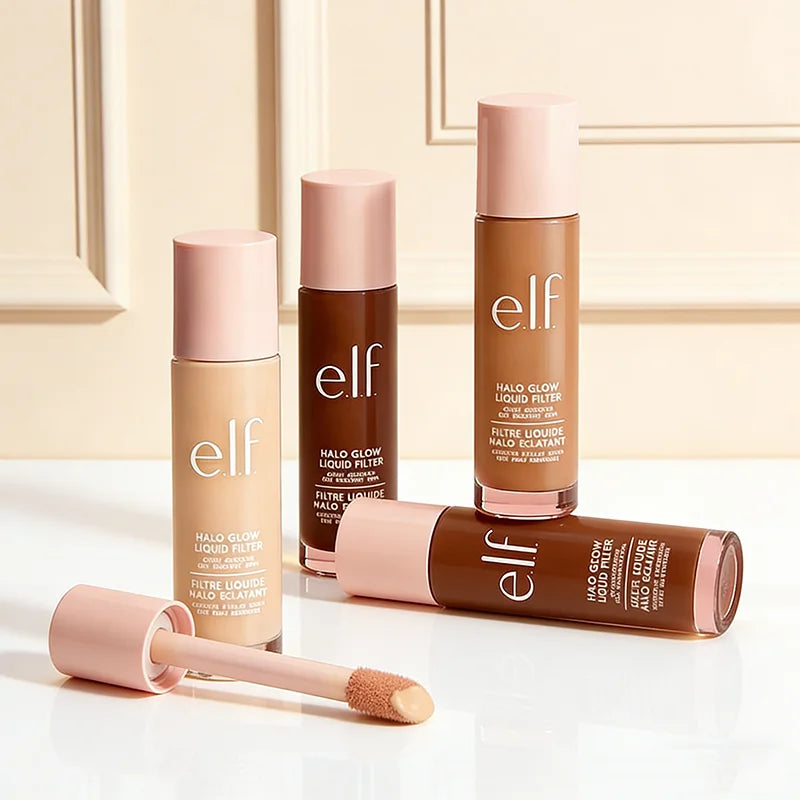 Fond de Teint Respirant Hot Elf Longue Tenue Imperméable Cache les Imperfections et les Cernes Unifie le Teint Anti-Grume Maquillage Quotidien pour Femme
