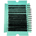 Extensions de cils en bouquets individuels DIY 160D, 8 à 20 mm – Faux cils volumineux 5D, épais, doux et légers, courbure D, 280 pièces. Effet naturel grâce aux segments de cils individuels.