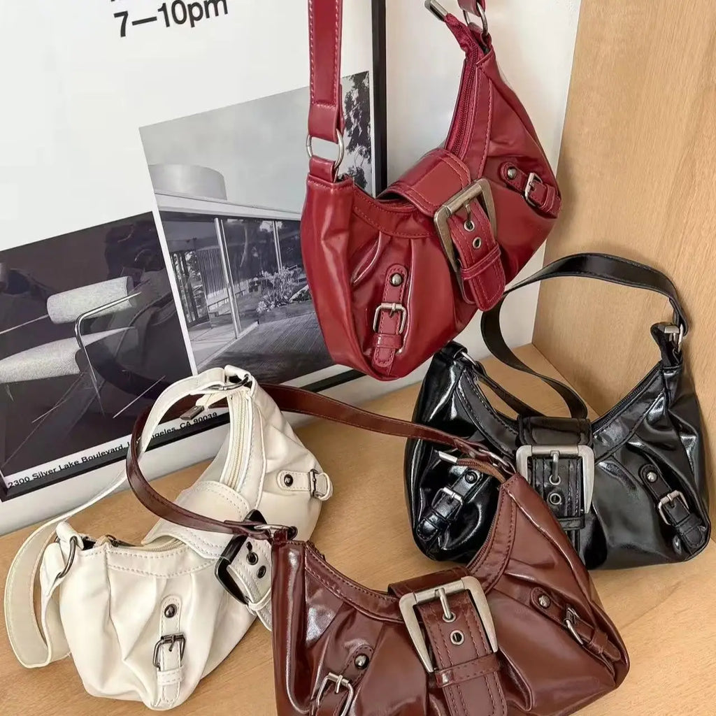 Y2K – sac à bandoulière Hobo plissé rétro pour femmes, pochette sous les bras de Style Maillard, pour voyage, travail, Shopping, offre spéciale