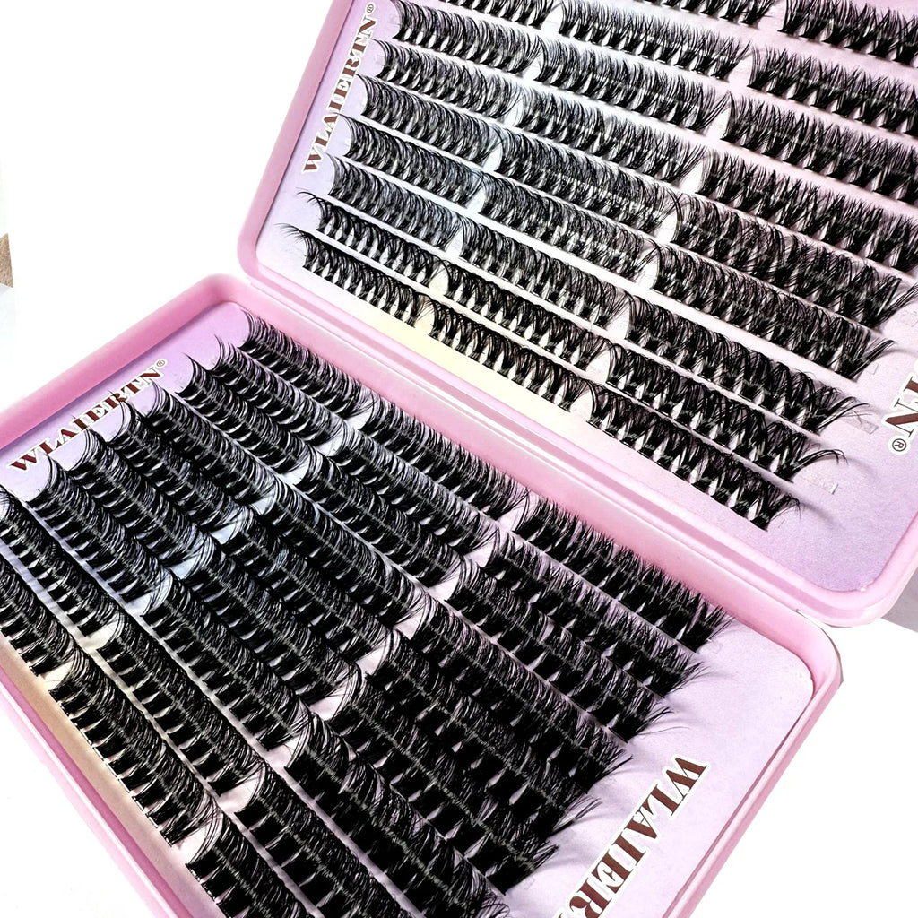 Extension de Faux-Cils en Vison Naturel Mixte Courbés C, Bande Russe 3D, Outil de Maquillage Personnel, 9-16mm, 540