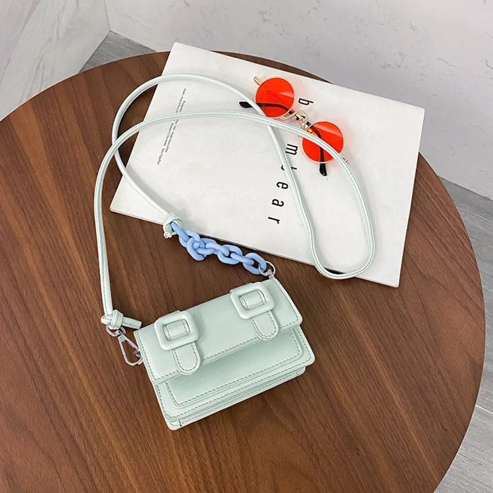 Mini petits sacs messager pour femmes fille chaîne sac à main en cuir PU sac à main dames fille sacs à bandoulière concepteur 2022 été jaune