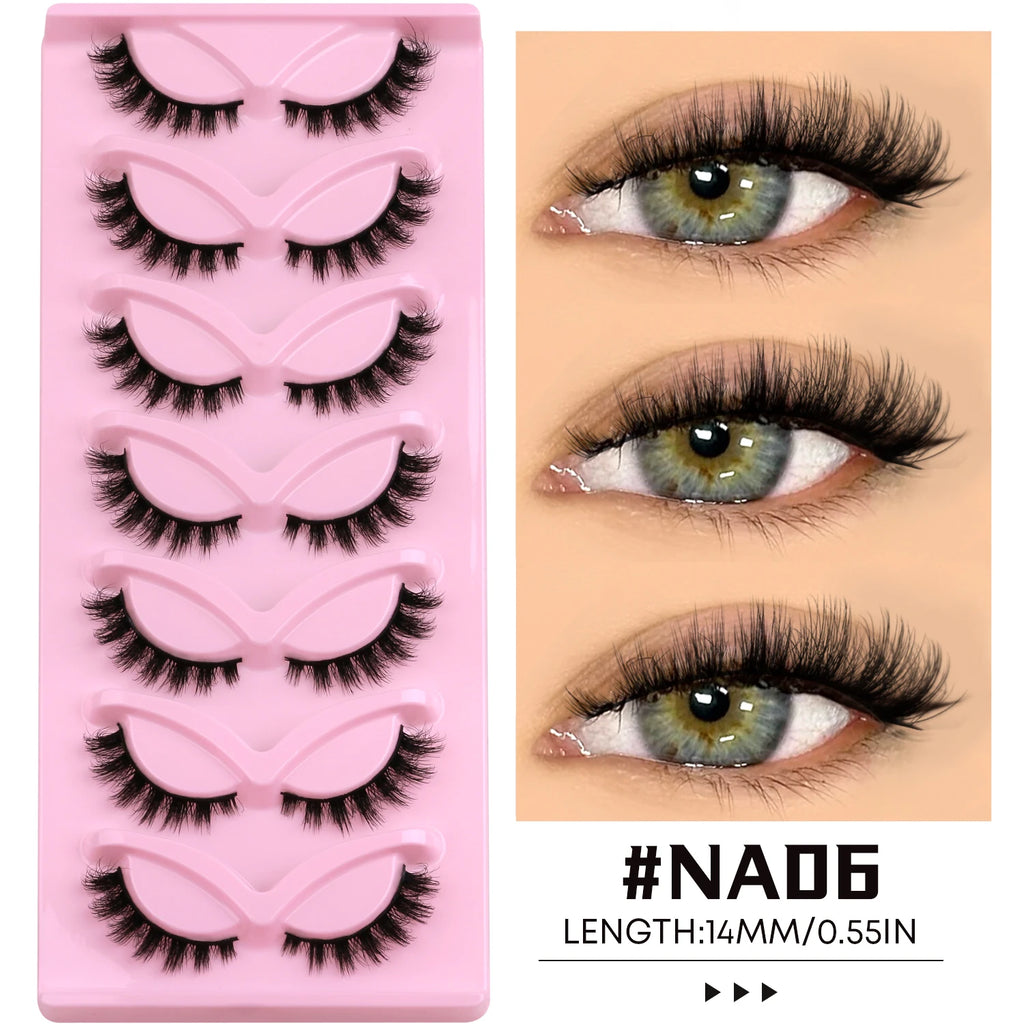 Veltrinay cils oeil de chat Faux cils naturels extrémité ailée oeil cils allongés Faux cils de vison Faux cils maquillage