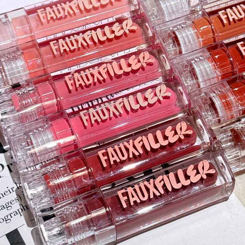 Huda Beauty remplissage brillant Non collant brillant à lèvres hydratant cristal clair huile pour les lèvres repulpant hydratant teinté rouge à lèvres maquillage