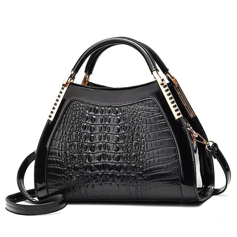 Nouveau sac à motif crocodile, grande capacité, sac tendance, portable, pour le travail / les déplacements, sac à bandoulière ou en travers du corps, sac de beauté élégant et à la mode.