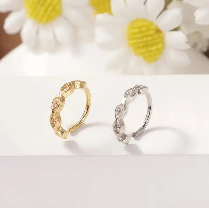 Anneau de nez incurvé plaqué or avec zircon incrusté, bijou de piercing minimaliste et élégant pour femme, accessoire de mode quotidien