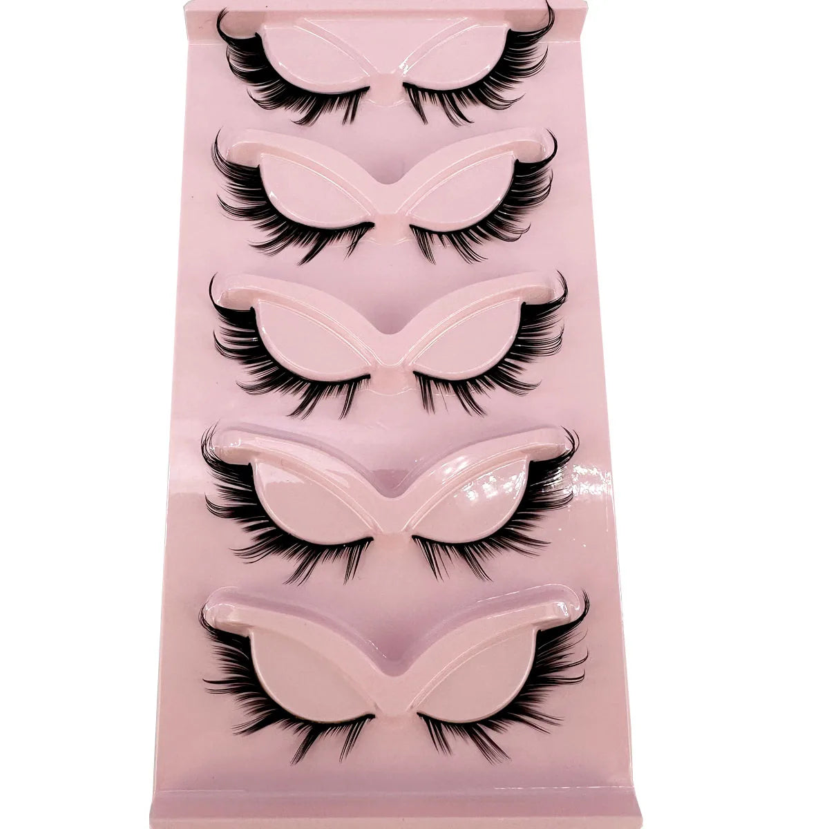 Nouveau cils oeil de chat cils de vison 3D Curl ailé naturel réaliste extrémité en désordre oeil allongé épais faux cils doux faux cils