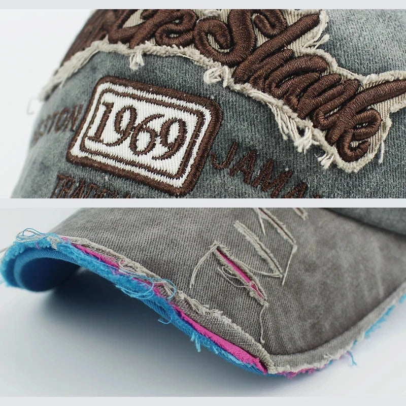 Coton lavé 1969 broderie casquettes de Baseball pour femmes hommes Sport visières Vintage casquette Snapback unisexe-adolescent Hip Hop chapeau os papa chapeau