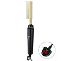 Brosse lissante électrique compacte et rechargeable, idéale pour lisser et discipliner les cheveux rapidement à la maison ou en déplacement.