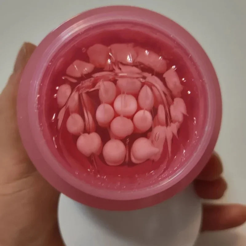 Crème Coréenne au Collagène Rose PDRN en Capsules avec Niacinamide pour un Teint Uniforme, Hydratant Léger Non Gras pour le Visage