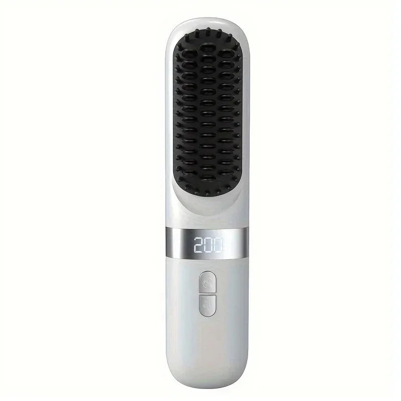ouveau peigne chauffant électrique multifonction sans fil 2025, lisseur pour cheveux avec technologie à ions négatifs, brosse lissante anti-brûlure pour un coiffage rapide et efficace.