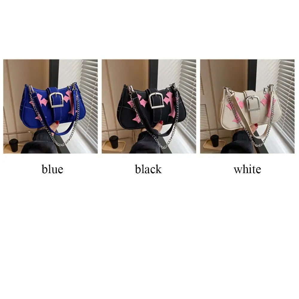 Sac à main avec fermoir métallique Hasp, sac bandoulière, sac porté sous le bras, sac cabas en toile simple et décontracté, accessoire de mode tendance au style urbain.