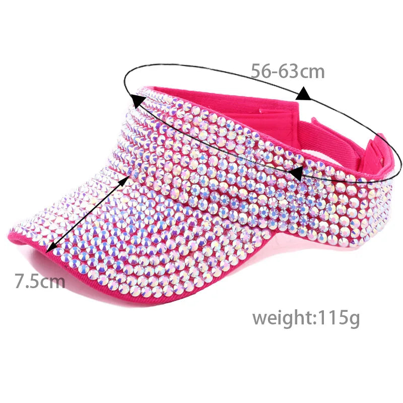 Strass vide casquette décontracté femmes pare-soleil été printemps Streetwear mode Bling Bling diamant intégré casquette de Baseball