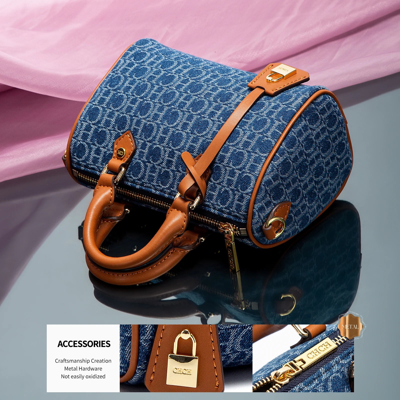 Sac à bandoulière pour femmes, sac d'oreiller d'épissure de Cowboy, sac à main de fête décontracté pour femmes, nouvelle collection 2025
