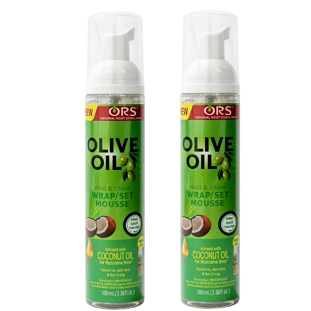 Mousse pour cheveux bouclés (100 ml) – Mousse coiffante pour perruques et cheveux naturels, à tenue forte avec huile d’olive. Mousse anti-frisottis pour définir et fixer les boucles