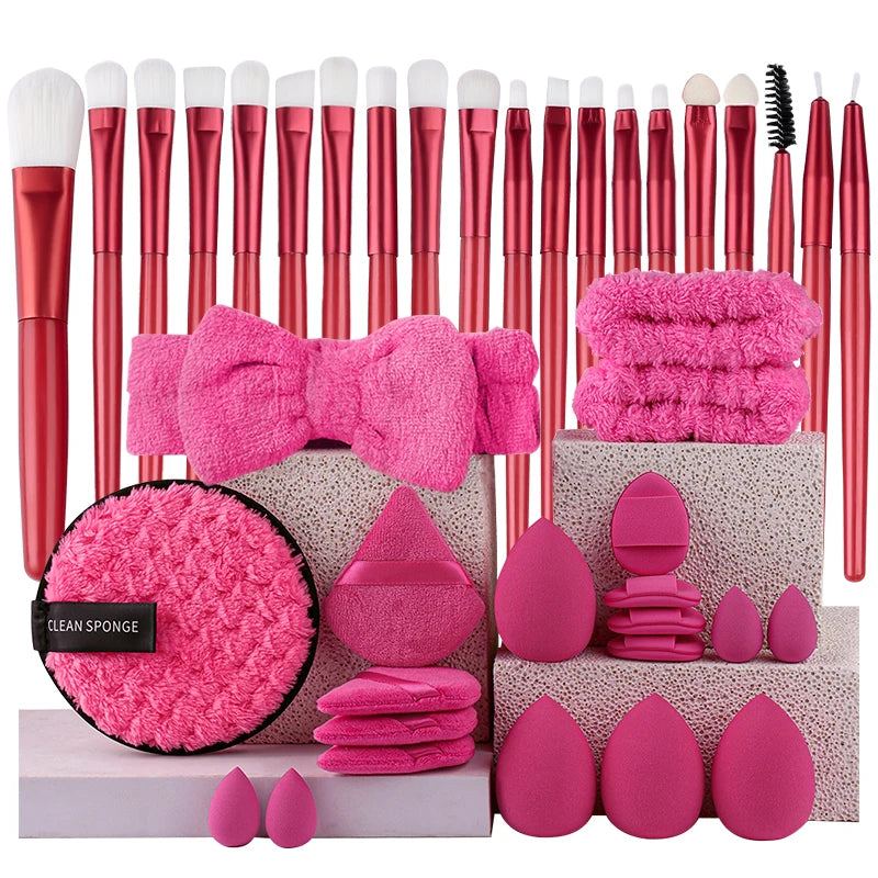 Ensemble de pinceaux de maquillage 20 pièces Kit de pinceaux doux et moelleux pour les yeux Ombre à paupières Fond de teint Poudre Enlumineur Mélange Outil de beauté Débutants