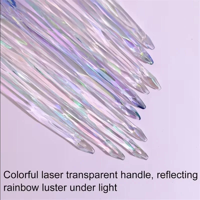 Ensemble de pinceaux de maquillage en cristal arc-en-ciel, 10 pièces, doux et moelleux, synthétiques, pour ombre à paupières, poudre, fond de teint liquide, outils cosmétiques