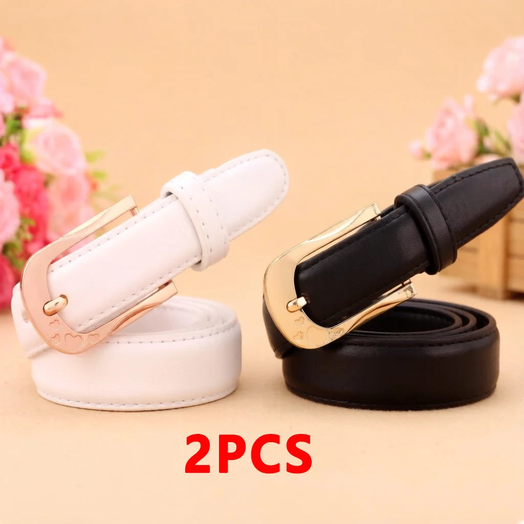 Ceinture pour pantalon femme en cuir PU, tendance, blanche, de haute qualité, style vintage, avec boucle ardillon, DT067