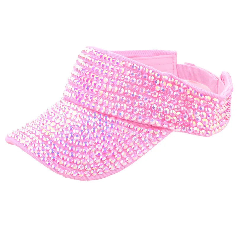 Strass vide casquette décontracté femmes pare-soleil été printemps Streetwear mode Bling Bling diamant intégré casquette de Baseball