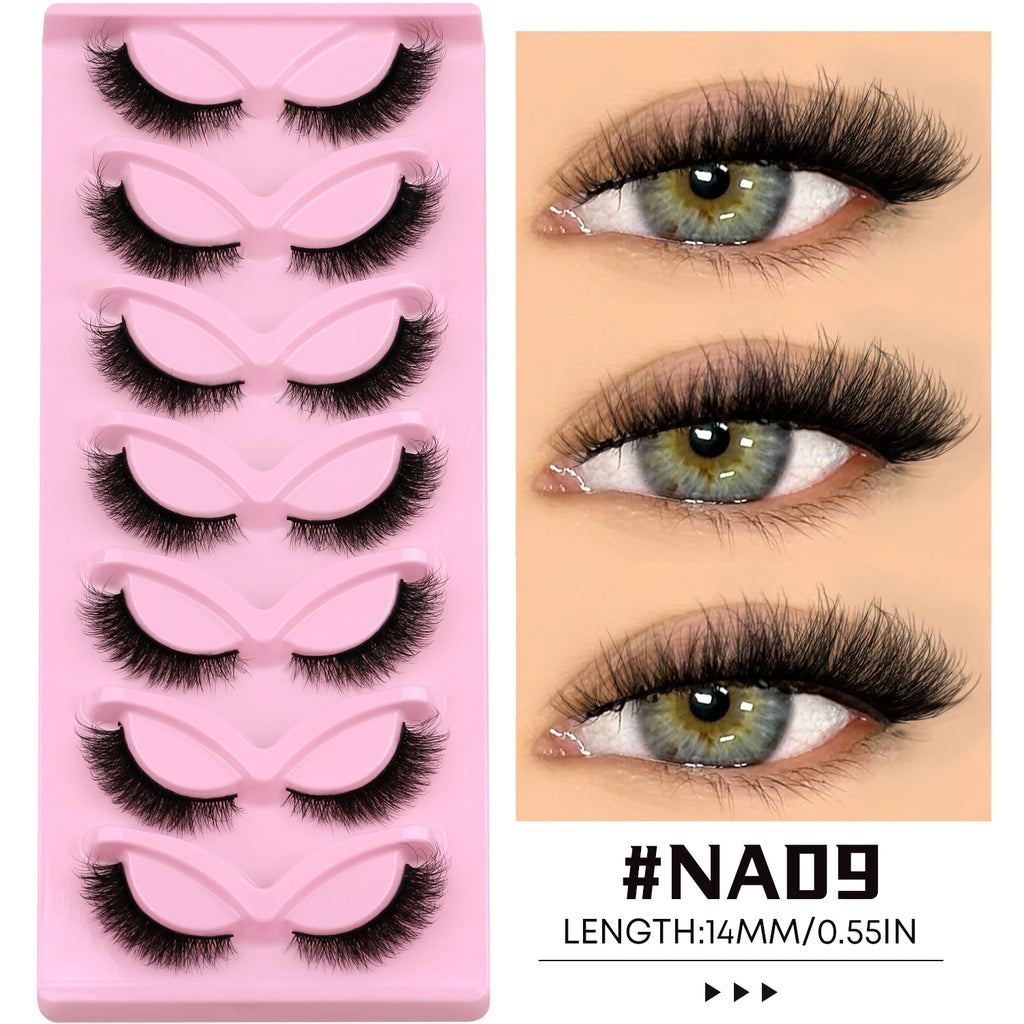 Veltrinay cils oeil de chat Faux cils naturels extrémité ailée oeil cils allongés Faux cils de vison Faux cils maquillage