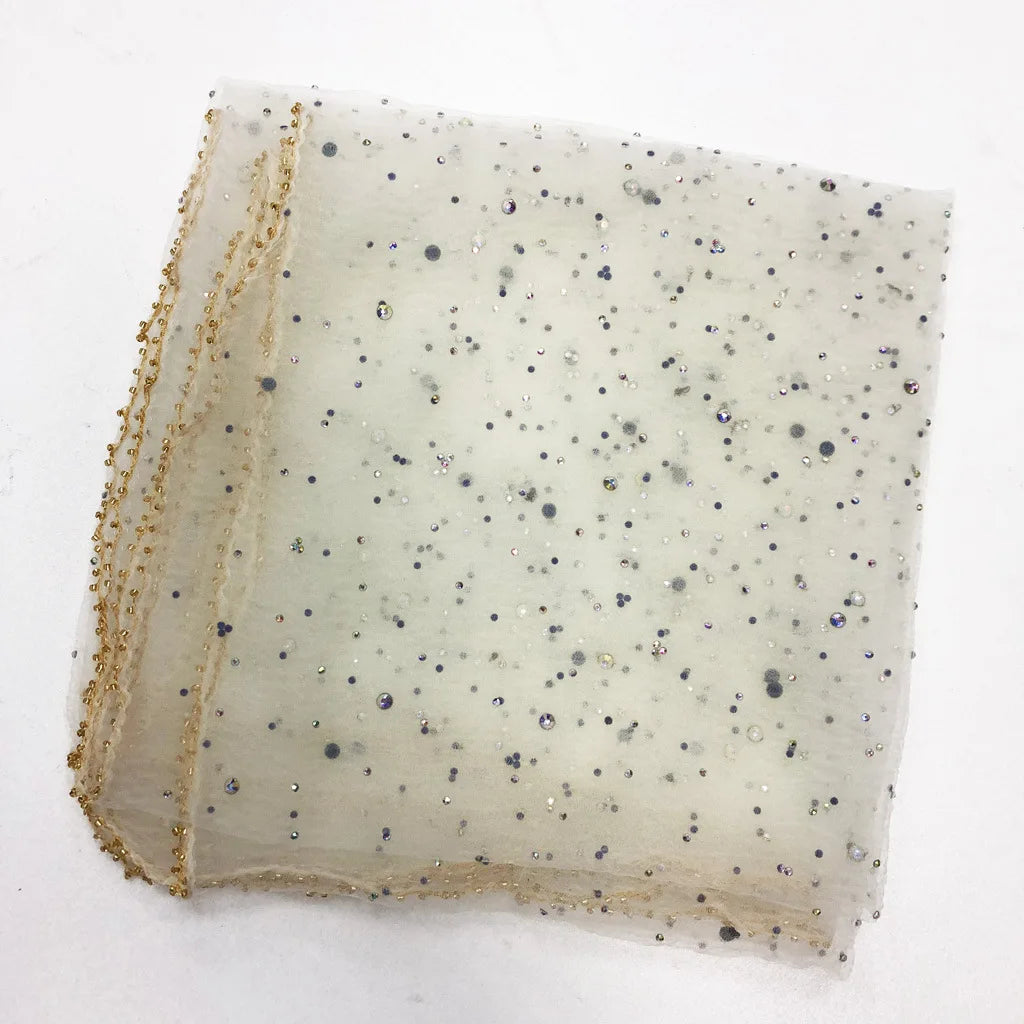 Bandana à paillettes colorées à la mode, écharpe de tête Ultra-fine et respirante, Protection solaire d'été, 80cm x 80cm